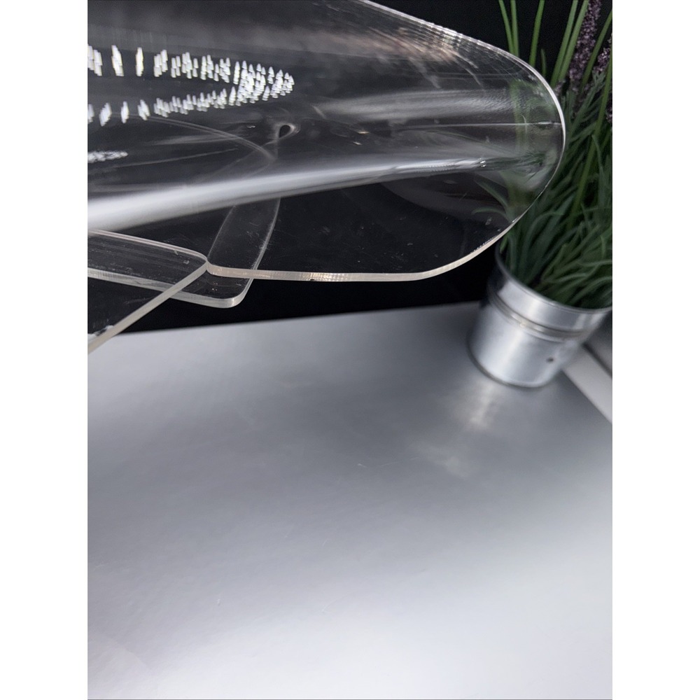 Huang‎ LUCITE ENVELOPE SHAPED VINTAGE MCM Acrylic Stand - Picture 9 of 10